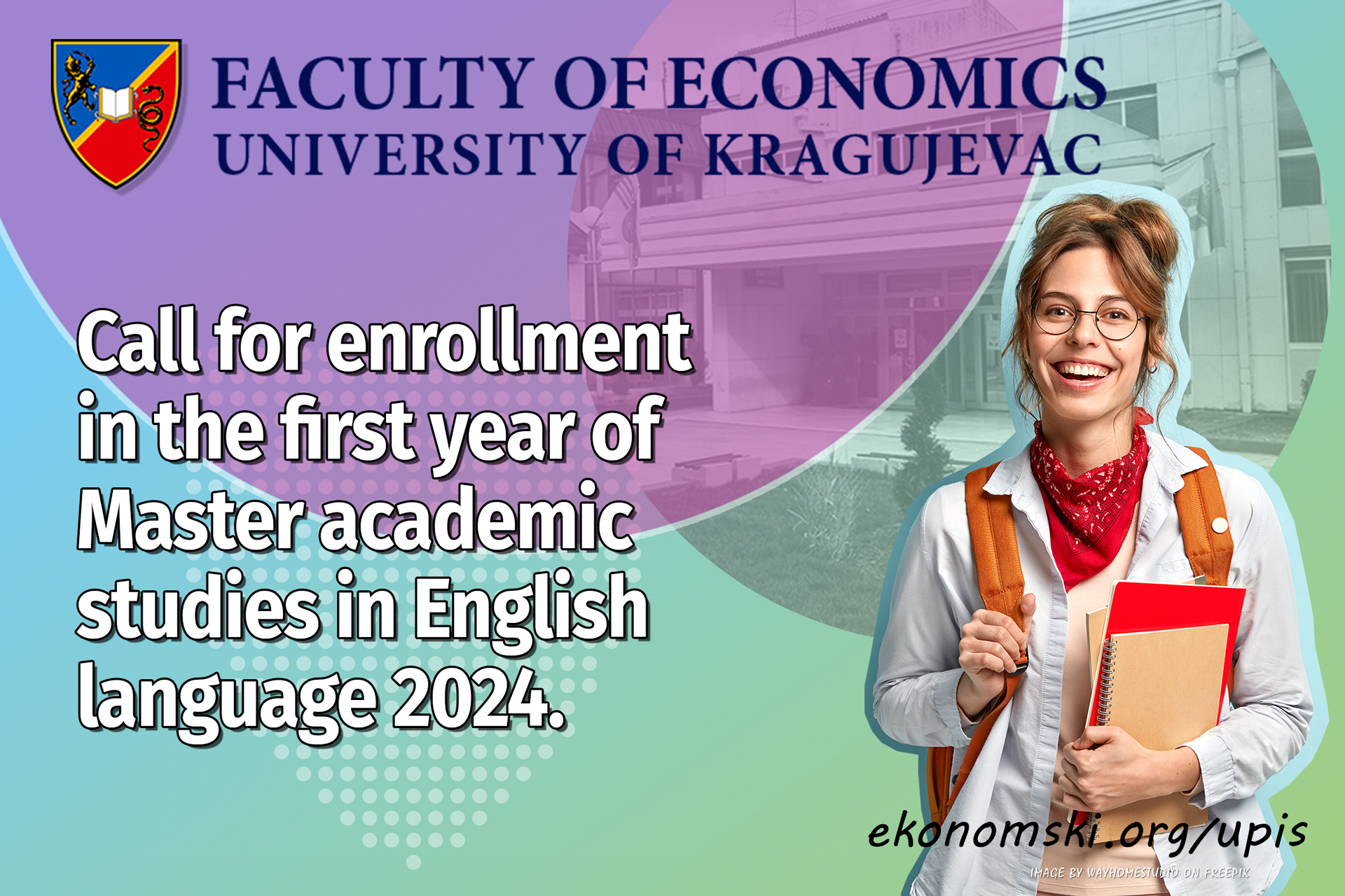 Call for enrollment in the first year of Master academic studies in English language 2024